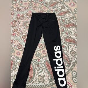 Adidas Women’s Black Leggings with Bold Logo